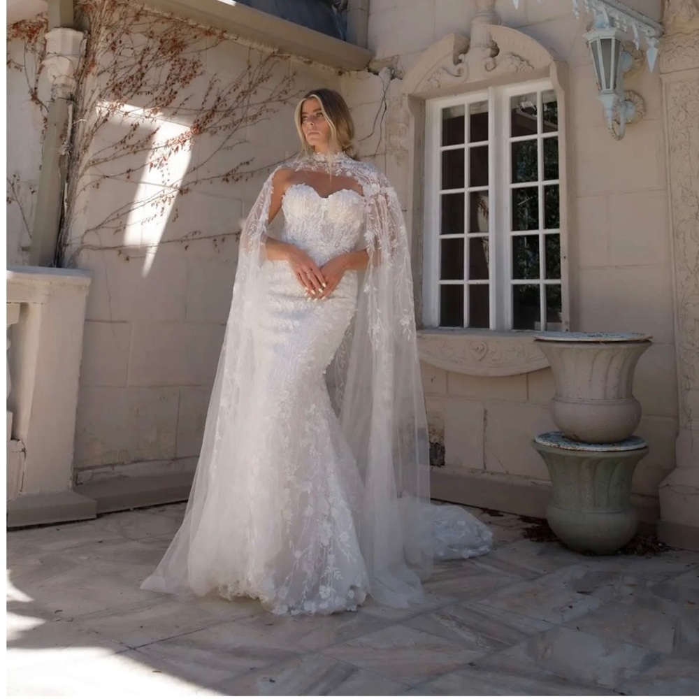 Ivory Martina Liana Bridal Cape  (style #1458)